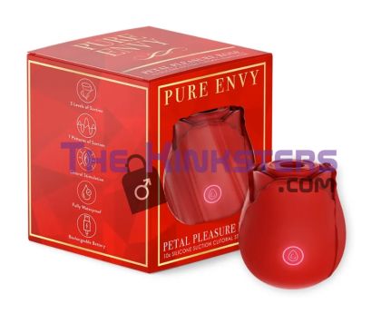 Petal Pleasure Rose: Soft, Flower-Inspired Vibrator for Gentle Bliss - Red