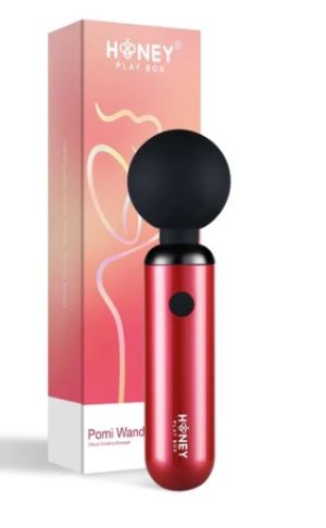 Pomi Wand - Clitoral and Body Wand Vibrator Red Plus Attachment Bundle
