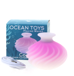 Ocean Toys Coral Clitoral Stimulator - Fuchsia