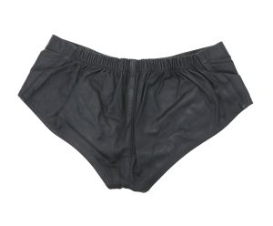Re-Kinked - Leather Zipped Briefs Medium