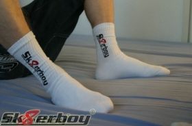 Sk8erboy Crew Socks White
