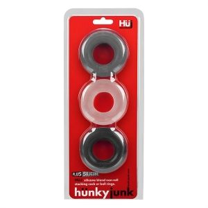 Hunkyjunk Huj C-Ring 3 pack (Stone, Ice & Black Tar)