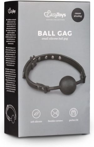 Large Silicone Ball Gag Black