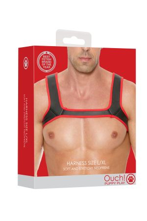Ouch! Neoprene Harness Red