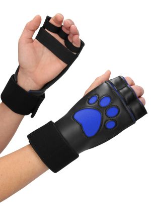Neoprene Puppy Paw Gloves Blue