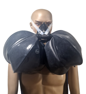 Anaesthetic Mask with Double Rebreather Bags
